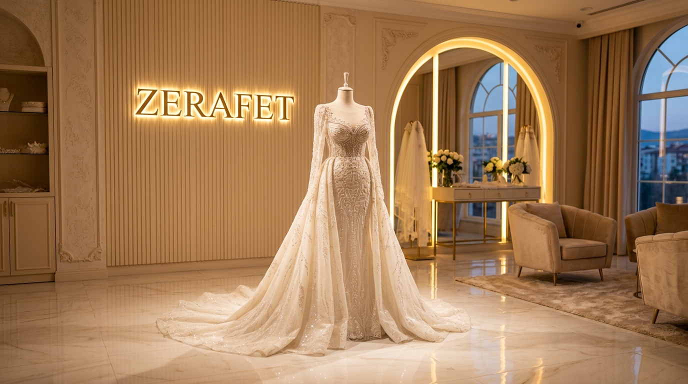Zerafet Gelinlik Showroom ve Işıklı Zerafet Logosu
